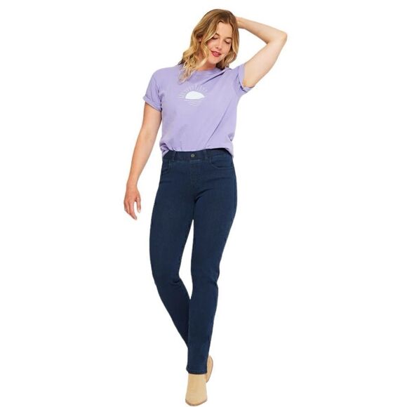 BETABRAND 4-pocket Yoga Pants stretch DENIM - Picture 1 of 6